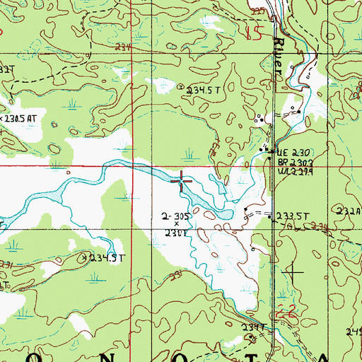 Topographic Map of West Branch Laughing Whitefish River, MI