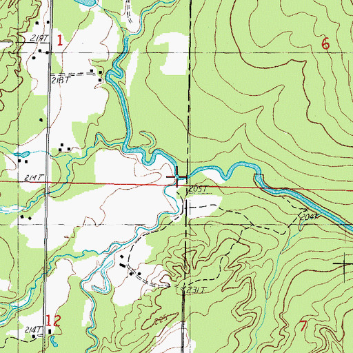 Topographic Map of West Branch Otter River, MI