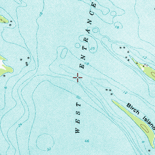 Topographic Map of West Entrance, MI