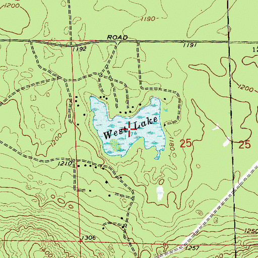 Topographic Map of West Lake, MI