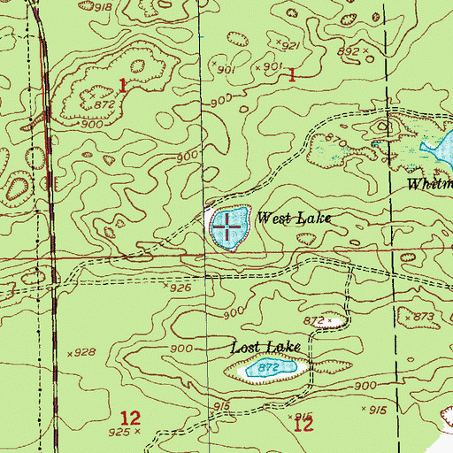 Topographic Map of West Lake, MI