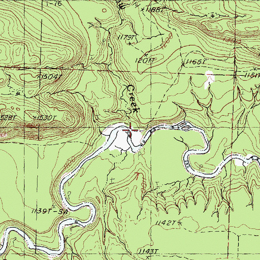 Topographic Map of Whisky Hollow Creek, MI