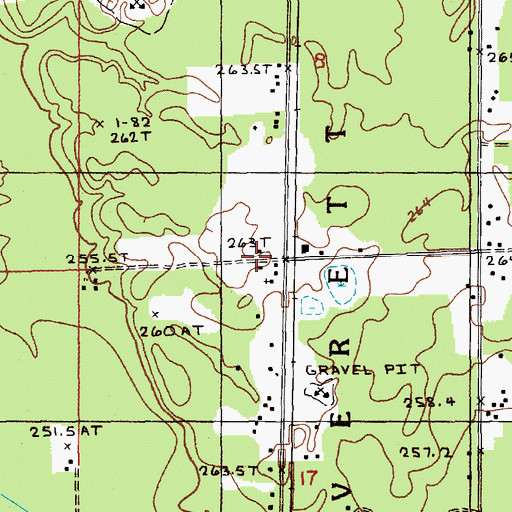 Topographic Map of White Cloud Church, MI