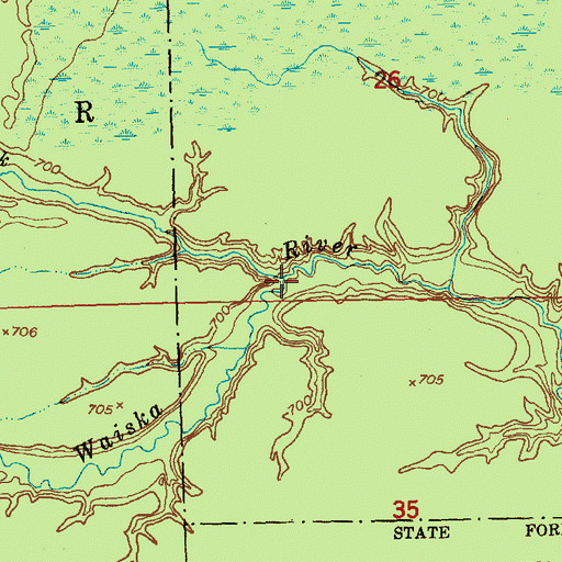 Topographic Map of White Creek, MI