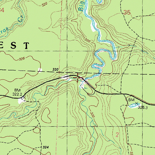 Topographic Map of White Deer Creek, MI