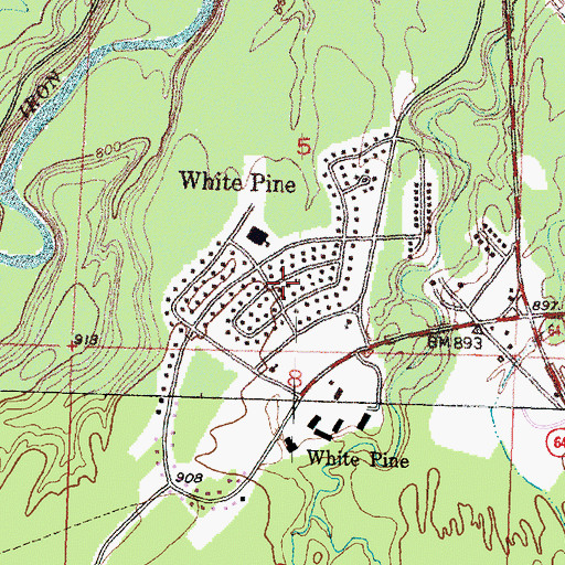 Topographic Map of White Pine, MI
