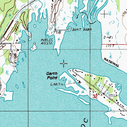 Topographic Map of Whitefish River, MI