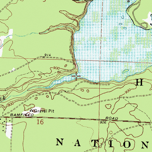 Topographic Map of Wilbur Creek, MI