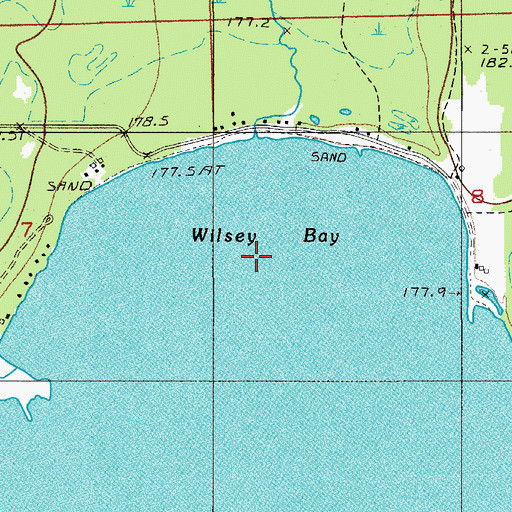 Topographic Map of Wilsey Bay, MI