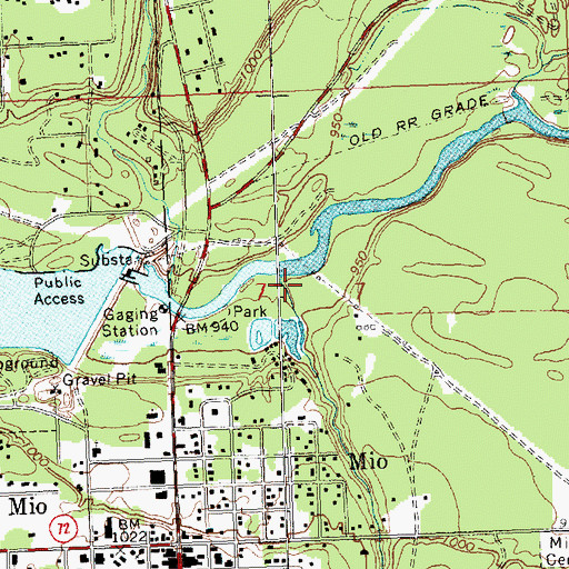 Topographic Map of Wolf Creek, MI