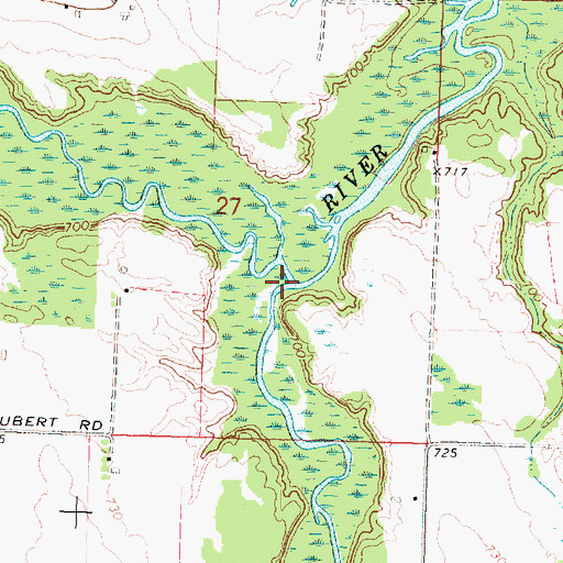 Topographic Map of Wolf Creek, MI