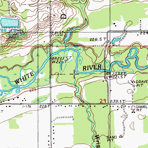 Topographic Map of Wrights Creek, MI