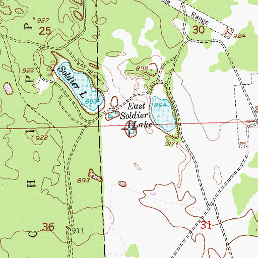 Topographic Map of Toy Soldier Lake, MI
