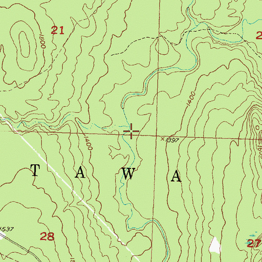 Topographic Map of Veron Creek, MI