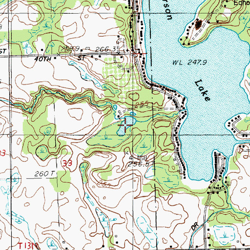 Topographic Map of Little Lake, MI