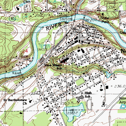 Topographic Map of Vera Wilsie School, MI