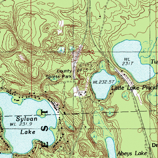 Topographic Map of Newaygo County Sports Park, MI