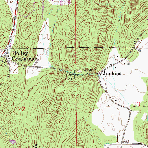 Topographic Map of The Narrows, AL