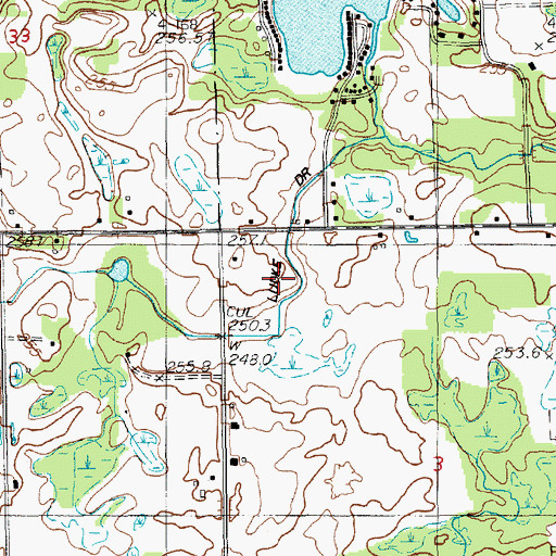 Topographic Map of Ludke Drain, MI