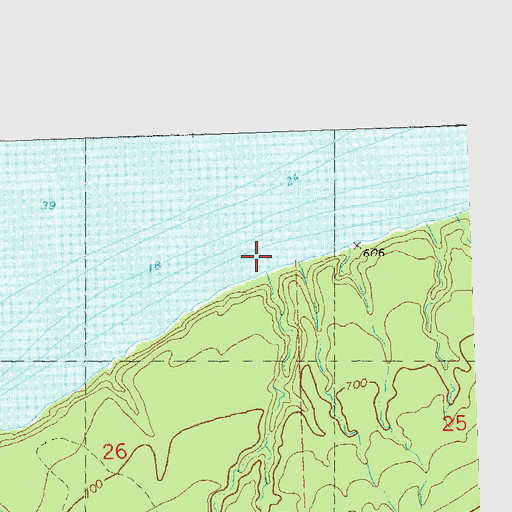 Topographic Map of Killdeer Creek, MI