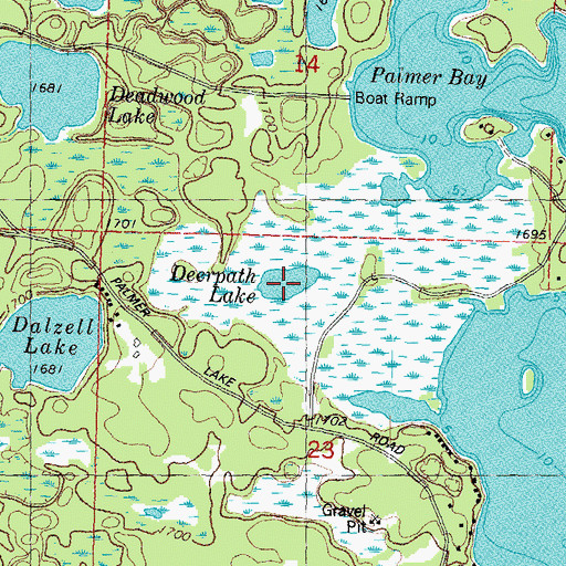 Topographic Map of Deerpath Lake, WI