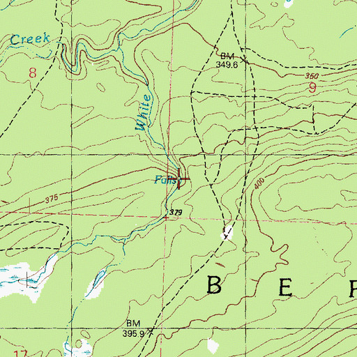 Topographic Map of Deer Creek Falls, MI