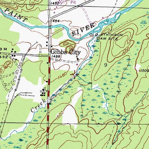 Topographic Map of Edna Creek, MI