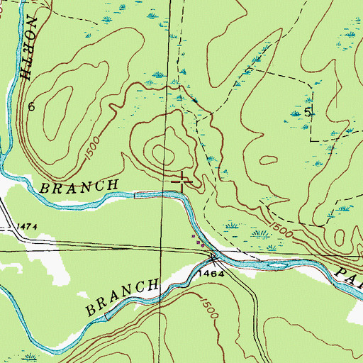 Topographic Map of Paint River Forks Campground, MI