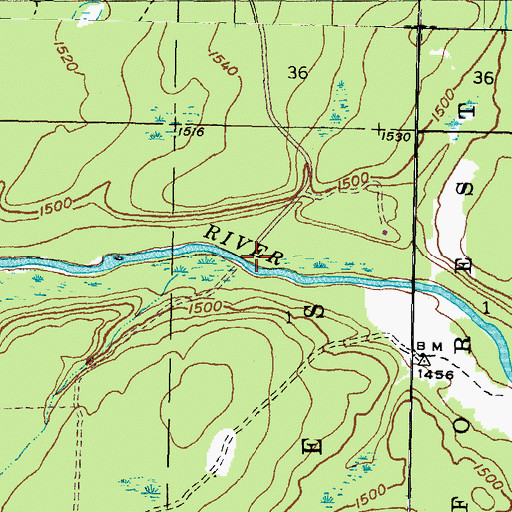 Topographic Map of Black House Campground, MI