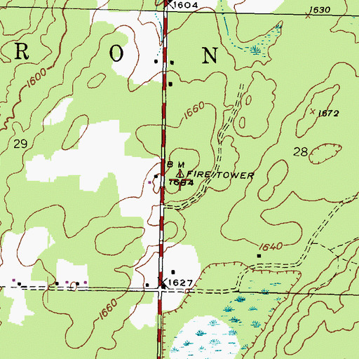 Topographic Map of Gibbs Lookout, MI