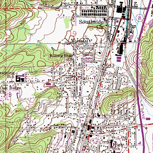 Topographic Map of Welcome Chapel Church, AL
