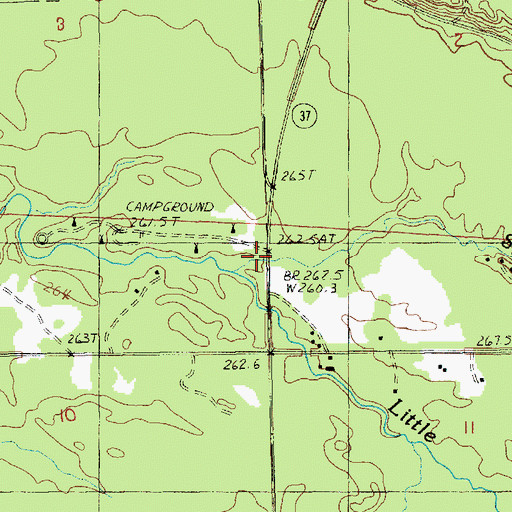 Topographic Map of Old Grade Trail Camp, MI