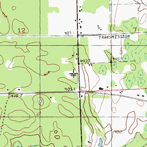 Topographic Map of Forest View School, MI