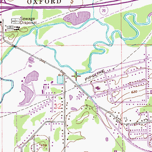 Topographic Map of Wolfskull Creek, AL