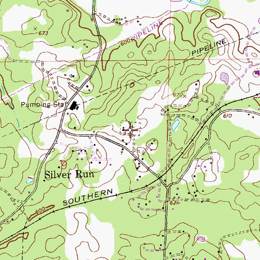 Topographic Map of Shiloh Cemetery, AL