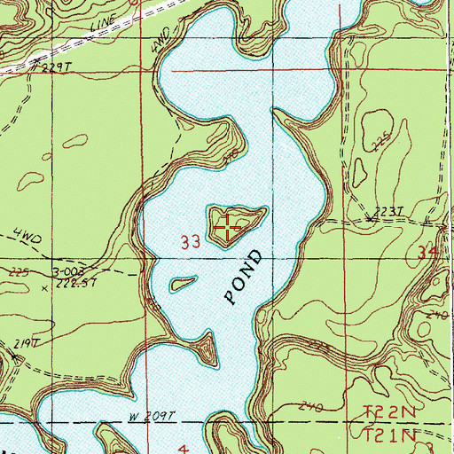 Topographic Map of Government Island, MI