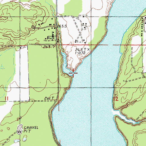 Topographic Map of Thumser Creek, MI