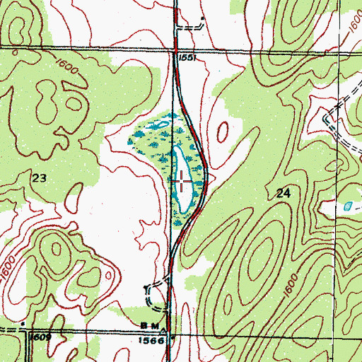 Topographic Map of Laurel Lake, MI
