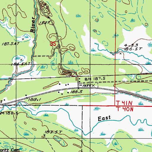Topographic Map of Ogontz Visitor Information Station, MI