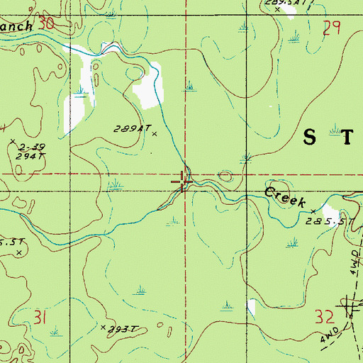 Topographic Map of North Branch Deer Creek, MI