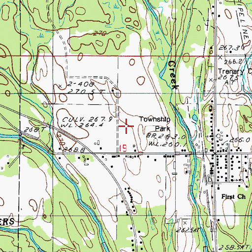 Topographic Map of Mathias Township Park, MI