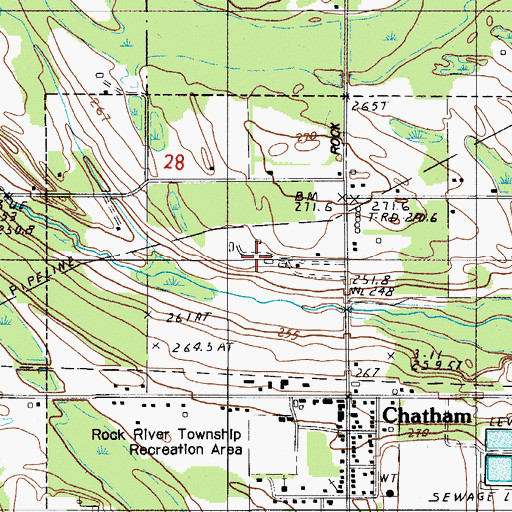 Topographic Map of Michigan State University UP Research Station, MI