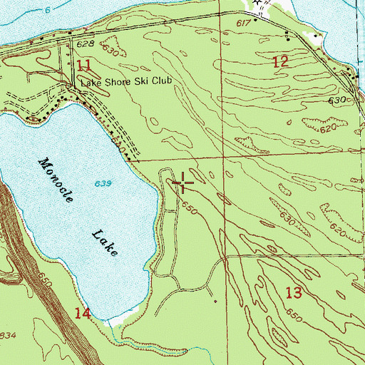 Topographic Map of Monocle Lake Campground, MI