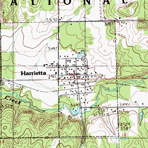 Topographic Map of Cadillac Ranger District Work Station, MI