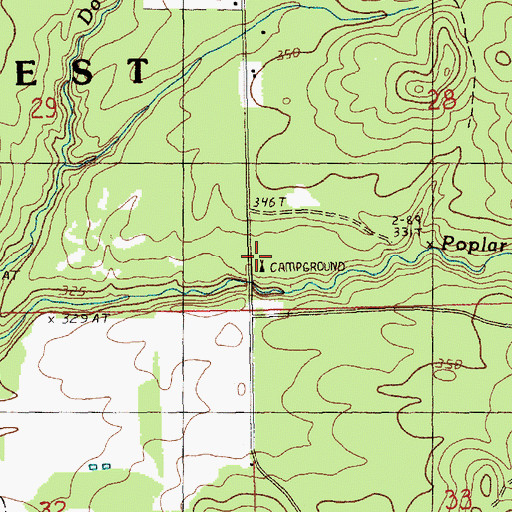Topographic Map of Ravine Recreation Site, MI