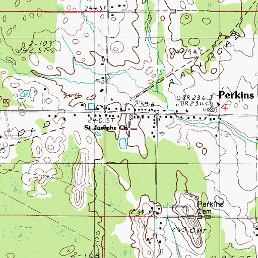Topographic Map of Saint Josephs Church, MI