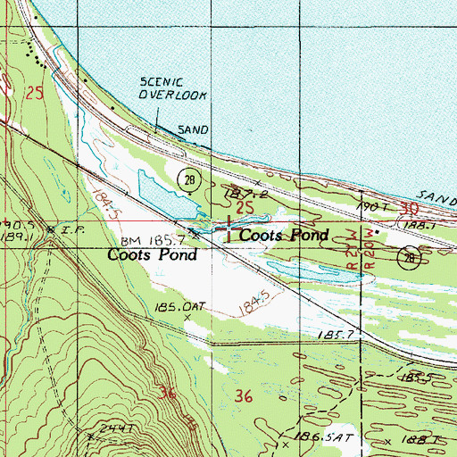 Topographic Map of Coots Pond, MI