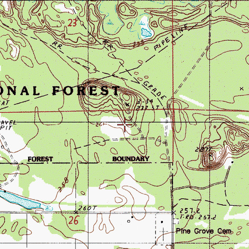 Topographic Map of Chatham Ski Trail, MI