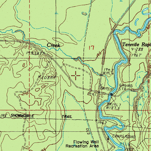Topographic Map of Mormon Creek Picnic Grounds, MI