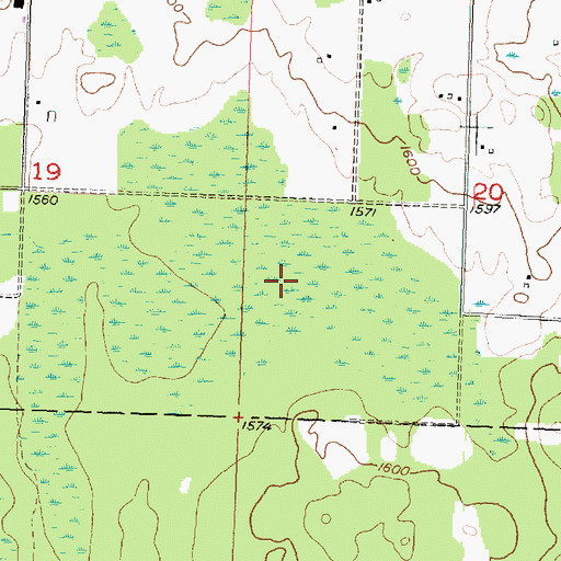 Topographic Map of Cim Creek, MI